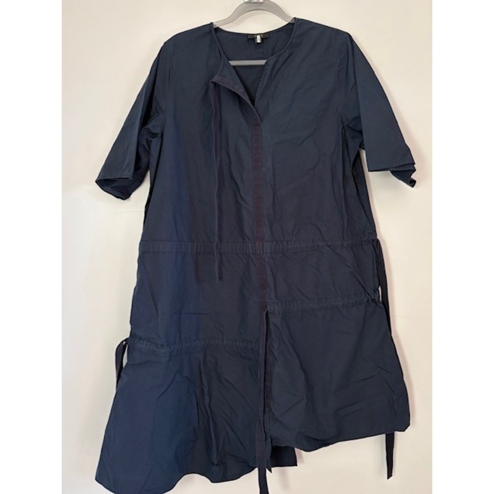 COS Midnight Blue Drawstring Midi Dress
